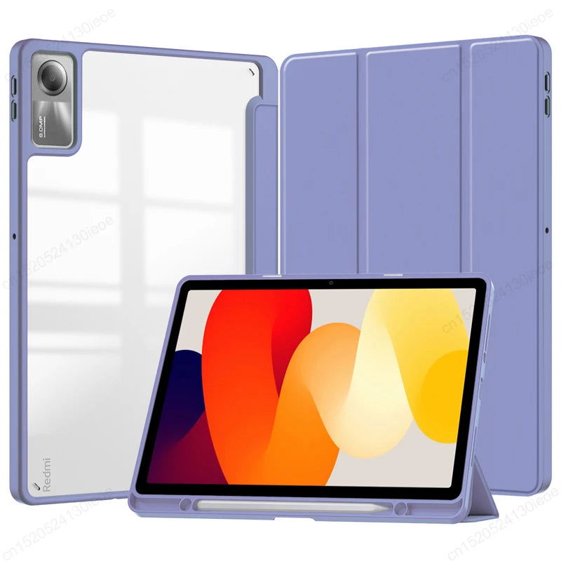 For Xiaomi RedMi Pad SE 11" 2023 Case RedMi Pad 10.61" Pencil Holder Cover MiPad 6 5 Pro 11 inch Tablet Auto Sleep Funda Cover - Slobuy