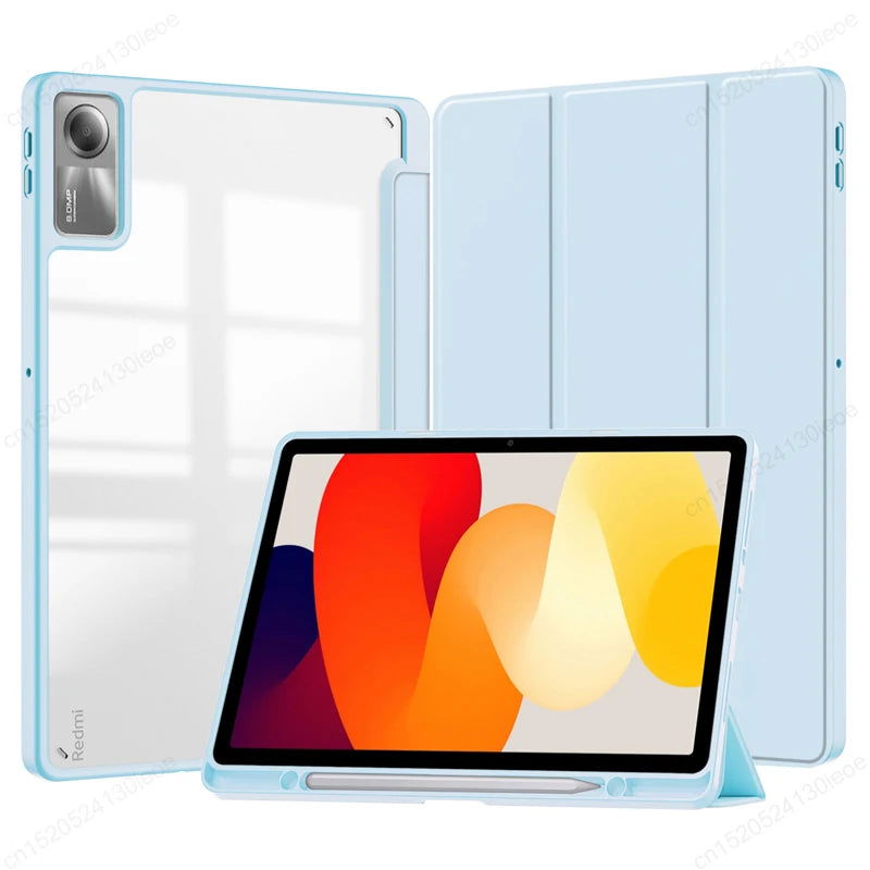 For Xiaomi RedMi Pad SE 11" 2023 Case RedMi Pad 10.61" Pencil Holder Cover MiPad 6 5 Pro 11 inch Tablet Auto Sleep Funda Cover - Slobuy