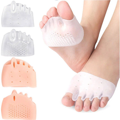 Forefoot Pads Toe Separator Cushion Pad Silicone Pain Relief Shoes Insoles Toe Hallux Valgus  Corrector Gel Pads Foot Care - Slobuy