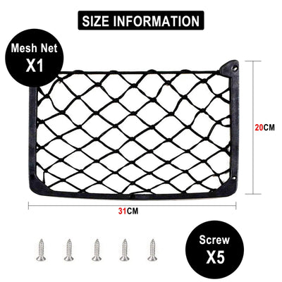 Framed Stretch Mesh Net Pocket Car Auto RV Trunk Motorhome Home Cargo Organization Storage For VW T5 T6 Fiat Ducato Ford Transit - Slobuy