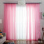Free Customization Sheer Tulle Curtains Shading Heat Insulation Pure Color Rod Pocket for Bedroom Living Room Voile Window - Slobuy