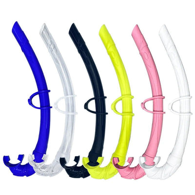 Free full silicone snorkel can be folded arc-bite soft comfortable swimming snorkel - Slobuy