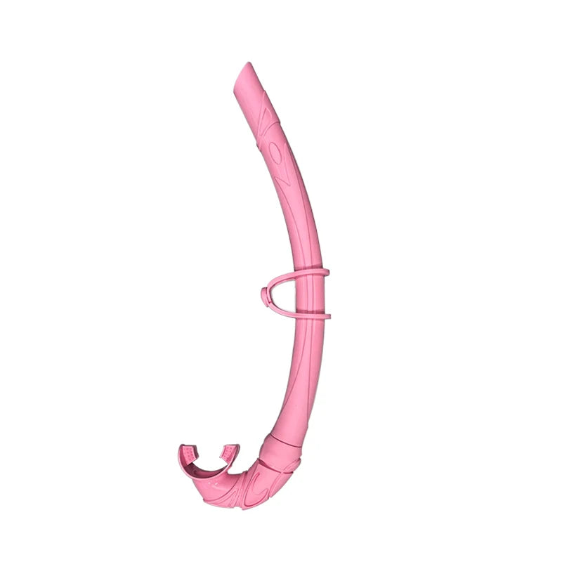 Free full silicone snorkel can be folded arc-bite soft comfortable swimming snorkel - Slobuy