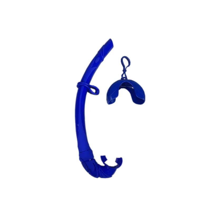 Free full silicone snorkel can be folded arc-bite soft comfortable swimming snorkel - Slobuy