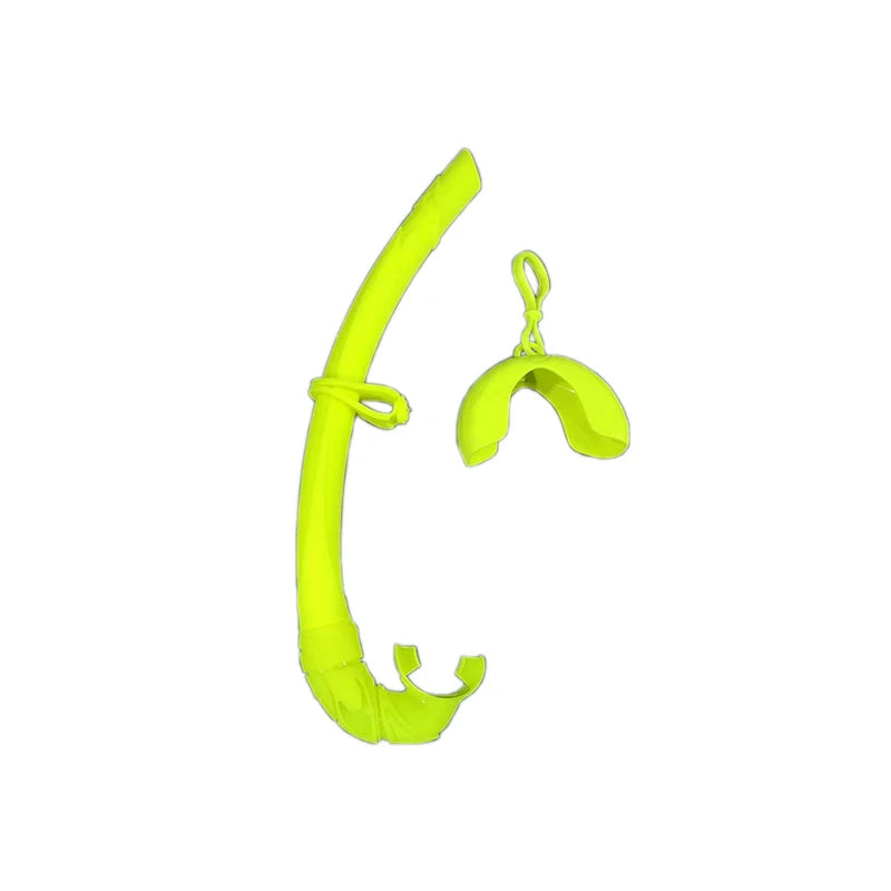 Free full silicone snorkel can be folded arc-bite soft comfortable swimming snorkel - Slobuy