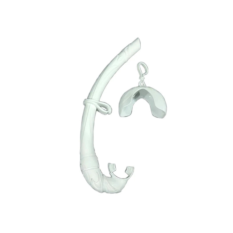 Free full silicone snorkel can be folded arc-bite soft comfortable swimming snorkel - Slobuy