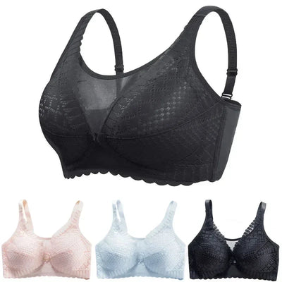 Front Button Maternity Nursing Bra Adjustable Gathered Underwear Comfortable Breastfeeding Bra for Feeding Pregnant Women Clothe - Slobuy