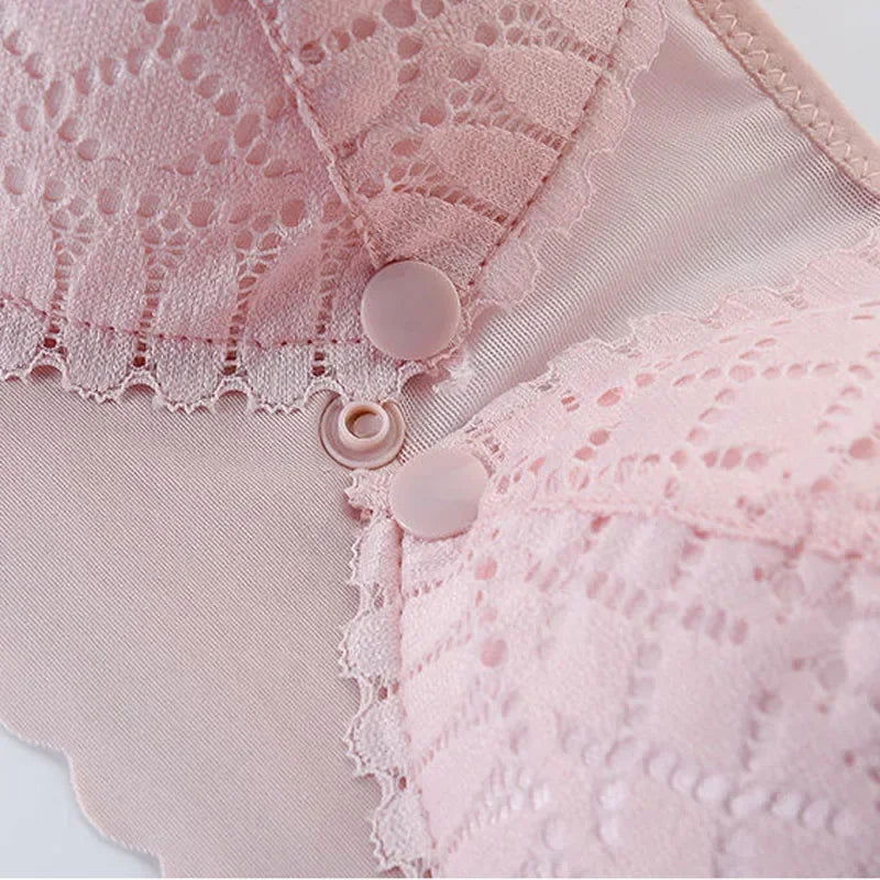 Front Button Maternity Nursing Bra Adjustable Gathered Underwear Comfortable Breastfeeding Bra for Feeding Pregnant Women Clothe - Slobuy