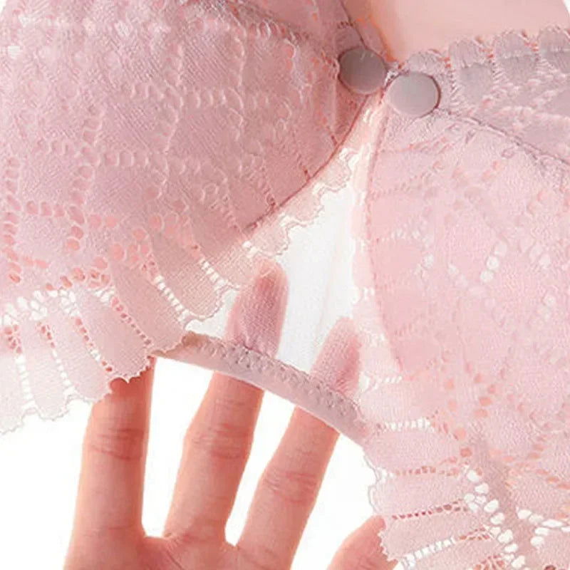 Front Button Maternity Nursing Bra Adjustable Gathered Underwear Comfortable Breastfeeding Bra for Feeding Pregnant Women Clothe - Slobuy