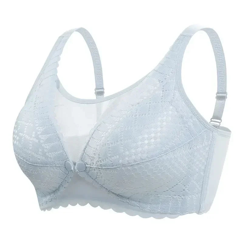 Front Button Maternity Nursing Bra Adjustable Gathered Underwear Comfortable Breastfeeding Bra for Feeding Pregnant Women Clothe - Slobuy