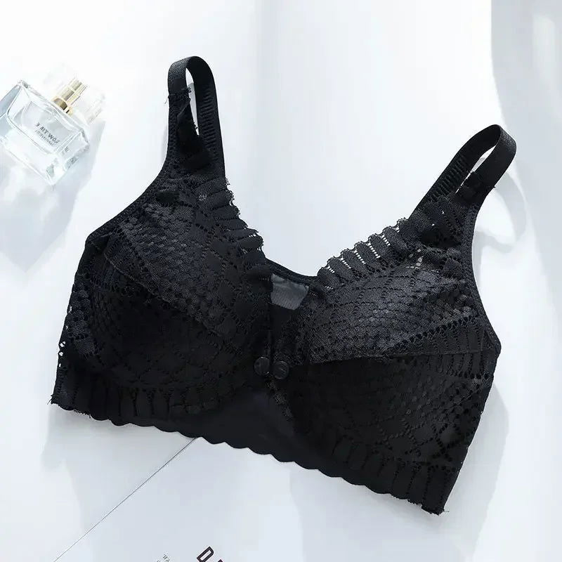 Front Button Maternity Nursing Bra Adjustable Gathered Underwear Comfortable Breastfeeding Bra for Feeding Pregnant Women Clothe - Slobuy