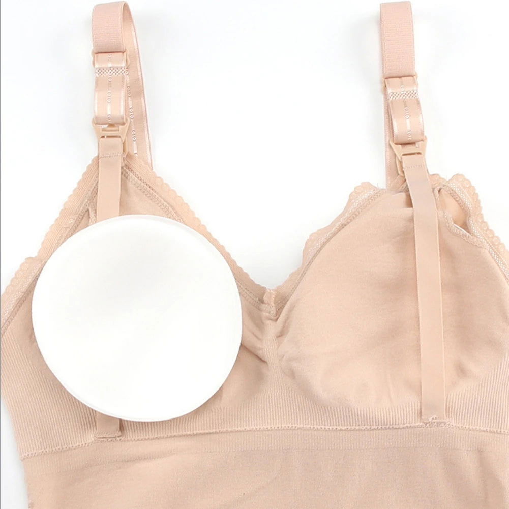 Front Open Buckle Summer Solid Sleeveless Nursing Clothes Women Pregnant Tank Top Maternity Clothing Breastfeeding Vest - Slobuy