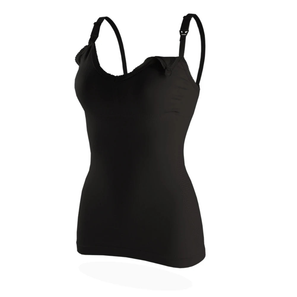 Front Open Buckle Summer Solid Sleeveless Nursing Clothes Women Pregnant Tank Top Maternity Clothing Breastfeeding Vest - Slobuy