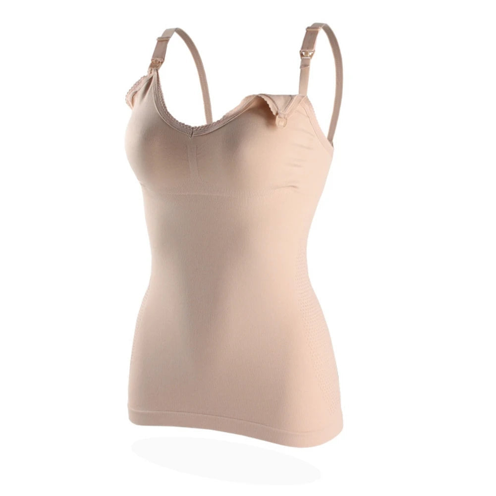Front Open Buckle Summer Solid Sleeveless Nursing Clothes Women Pregnant Tank Top Maternity Clothing Breastfeeding Vest - Slobuy