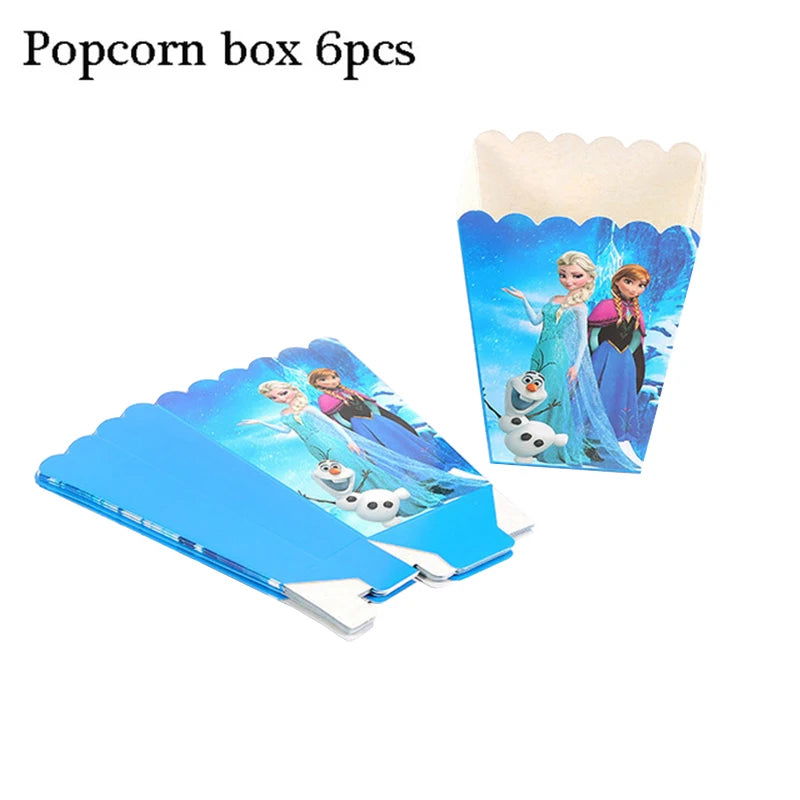 Frozen Anna Elsa Princess Birthday Party Decorations Kids Disposable Tableware Plates Cups Napkins Balloons Baby Shower Supplies - Slobuy