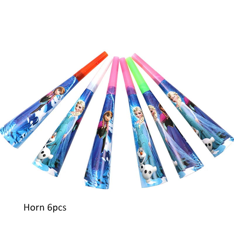 Frozen Anna Elsa Princess Birthday Party Decorations Kids Disposable Tableware Plates Cups Napkins Balloons Baby Shower Supplies - Slobuy
