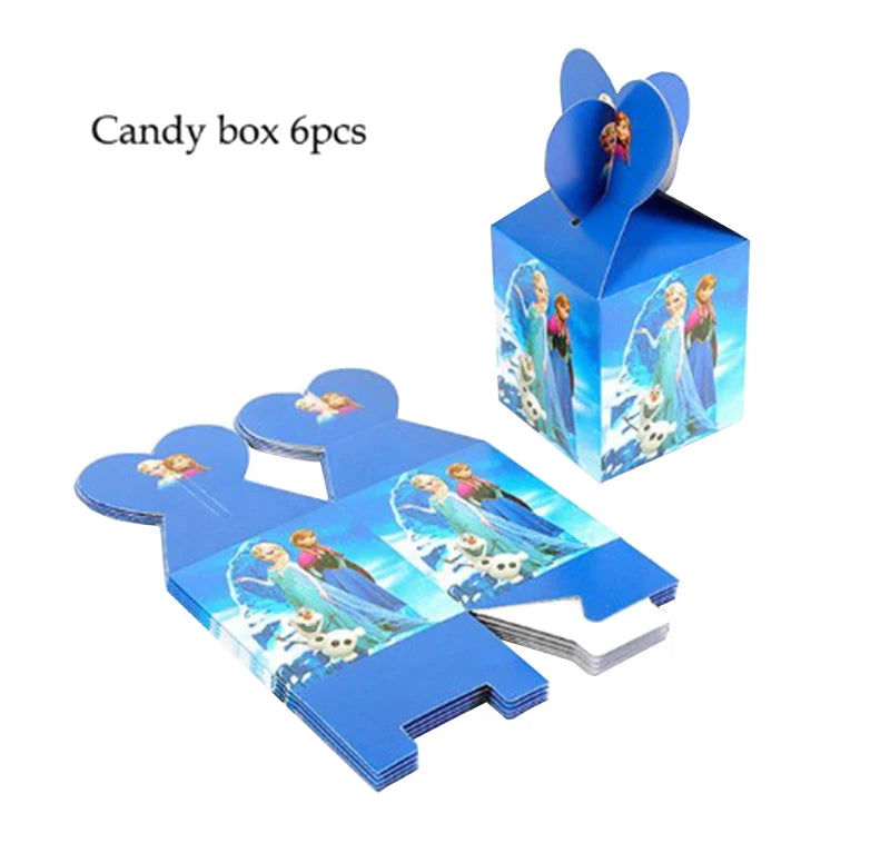 Frozen Anna Elsa Princess Birthday Party Decorations Kids Disposable Tableware Plates Cups Napkins Balloons Baby Shower Supplies - Slobuy