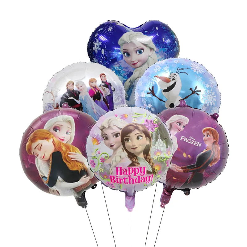 Frozen Anna Elsa Princess Birthday Party Decorations Kids Disposable Tableware Plates Cups Napkins Balloons Baby Shower Supplies - Slobuy