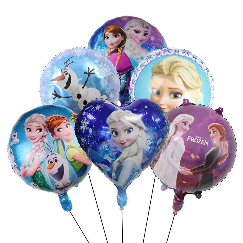 Frozen Anna Elsa Princess Birthday Party Decorations Kids Disposable Tableware Plates Cups Napkins Balloons Baby Shower Supplies - Slobuy