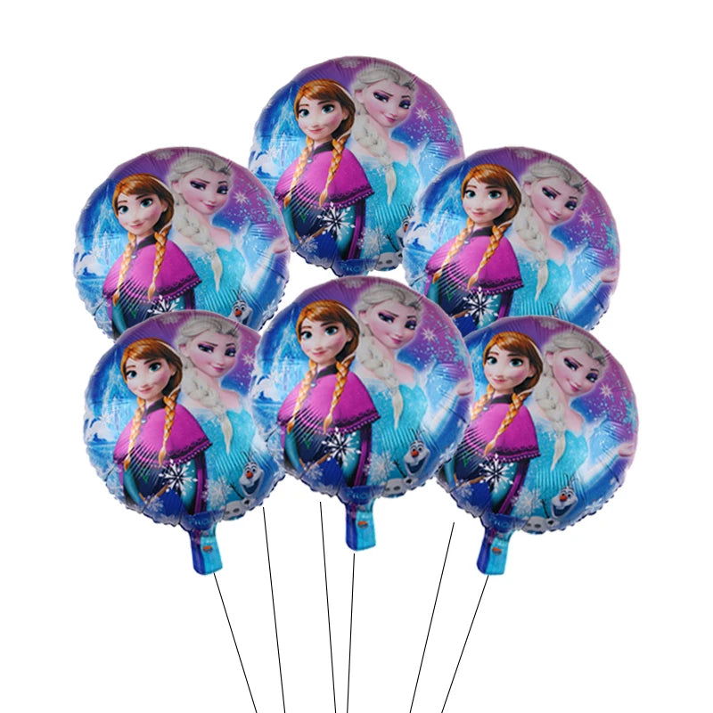 Frozen Anna Elsa Princess Birthday Party Decorations Kids Disposable Tableware Plates Cups Napkins Balloons Baby Shower Supplies - Slobuy