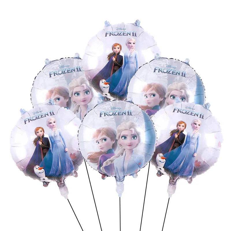 Frozen Anna Elsa Princess Birthday Party Decorations Kids Disposable Tableware Plates Cups Napkins Balloons Baby Shower Supplies - Slobuy