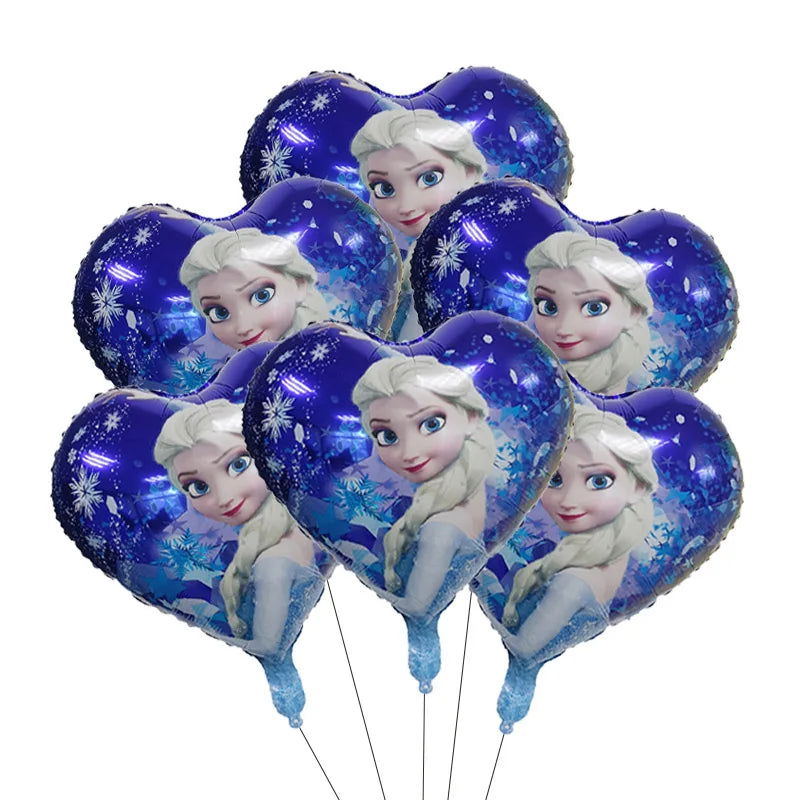 Frozen Anna Elsa Princess Birthday Party Decorations Kids Disposable Tableware Plates Cups Napkins Balloons Baby Shower Supplies - Slobuy