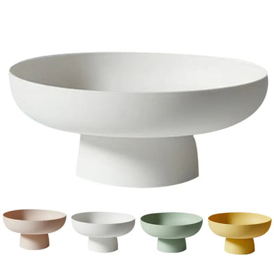 Fruit Dish Round Drain Fruit Basket Modern Style Container for Kitchen Counter Table Centerpiece - Slobuy