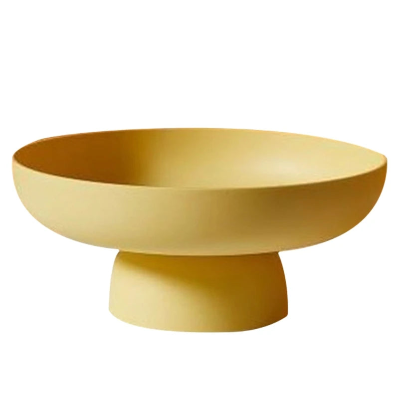 Fruit Dish Round Drain Fruit Basket Modern Style Container for Kitchen Counter Table Centerpiece - Slobuy