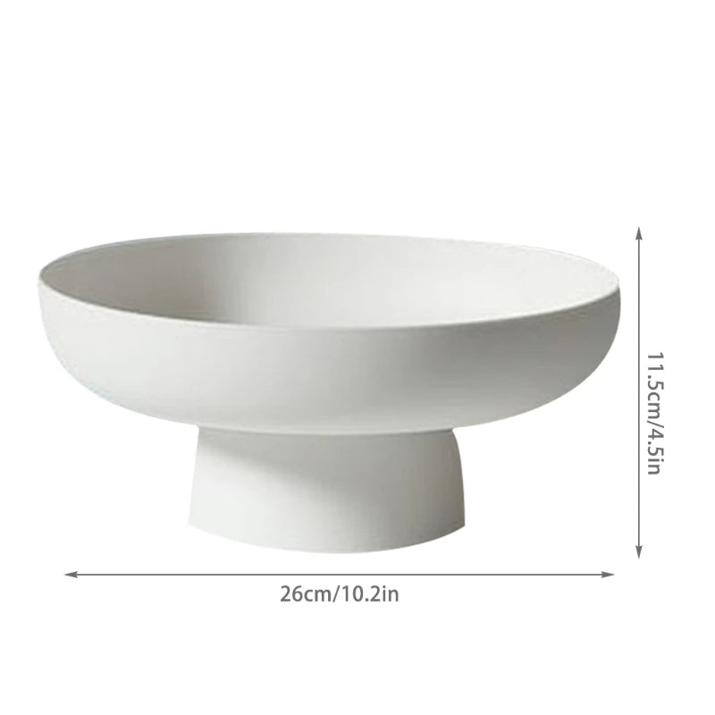 Fruit Dish Round Drain Fruit Basket Modern Style Container for Kitchen Counter Table Centerpiece - Slobuy