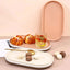 Fruit Plate Dessert Tray Stackable Oval Food Serving Tray Free Bone Dish Snack Plate Reusable Smooth Edge Food Plate for Kitchen - Slobuy