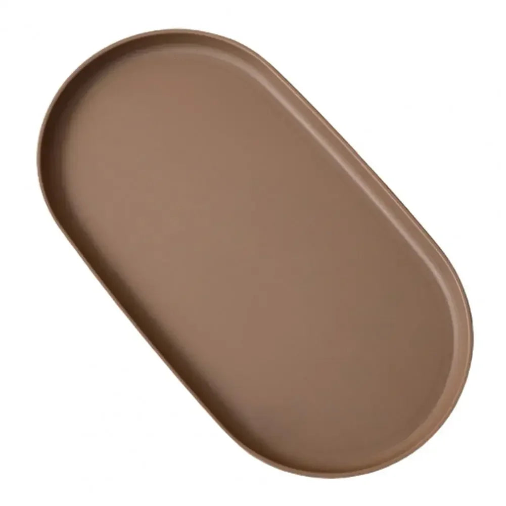 Fruit Plate Dessert Tray Stackable Oval Food Serving Tray Free Bone Dish Snack Plate Reusable Smooth Edge Food Plate for Kitchen - Slobuy