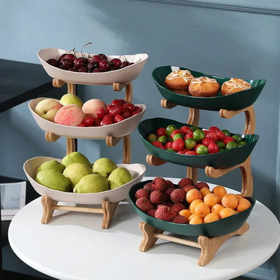 Fruit Plate Snack Plate European-style High-end Internet-famous Display Plate Modern Creative Living Room Household Multi-layer - Slobuy