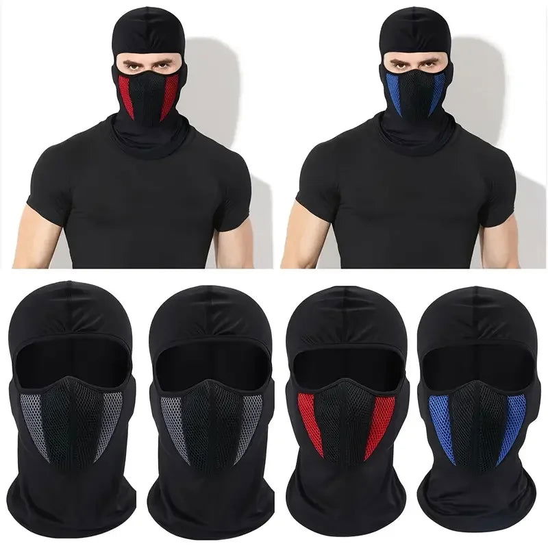 Full Face Mask Cycling Windproof Headgear Motorcycle Balaclava Breathable Outdoor Sports Men CS Mask Head Cover Hat - Slobuy