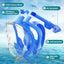 Full Face Snorkel Mask with Detachable Camera Mount,Snorkeling Swimming Diving Mask Wide View Anti-Fog Anti-Leak for Adult Kids - Slobuy