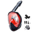 Full Face Snorkel Mask with Detachable Camera Mount,Snorkeling Swimming Diving Mask Wide View Anti-Fog Anti-Leak for Adult Kids - Slobuy