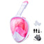 Full Face Snorkel Mask with Detachable Camera Mount,Snorkeling Swimming Diving Mask Wide View Anti-Fog Anti-Leak for Adult Kids - Slobuy