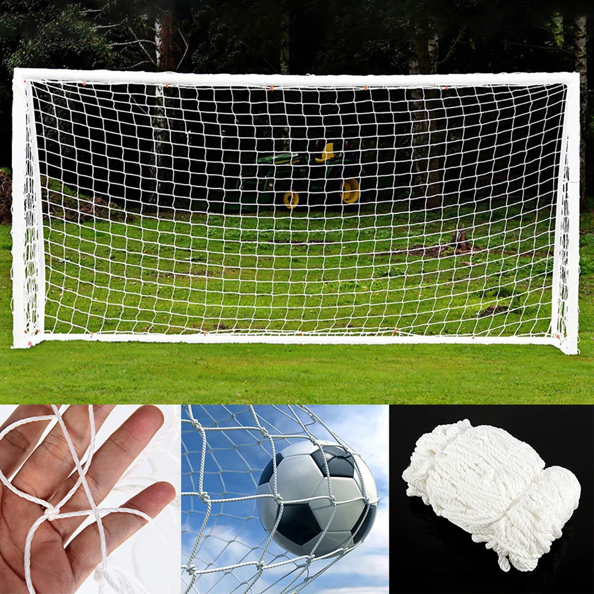 Full Size Football Net For Soccer Goal Post Junior Sports Training 1.8M X 1.2M 2.4M X 1.8M 3.6M X 1.8M Football Net High Qual - Slobuy