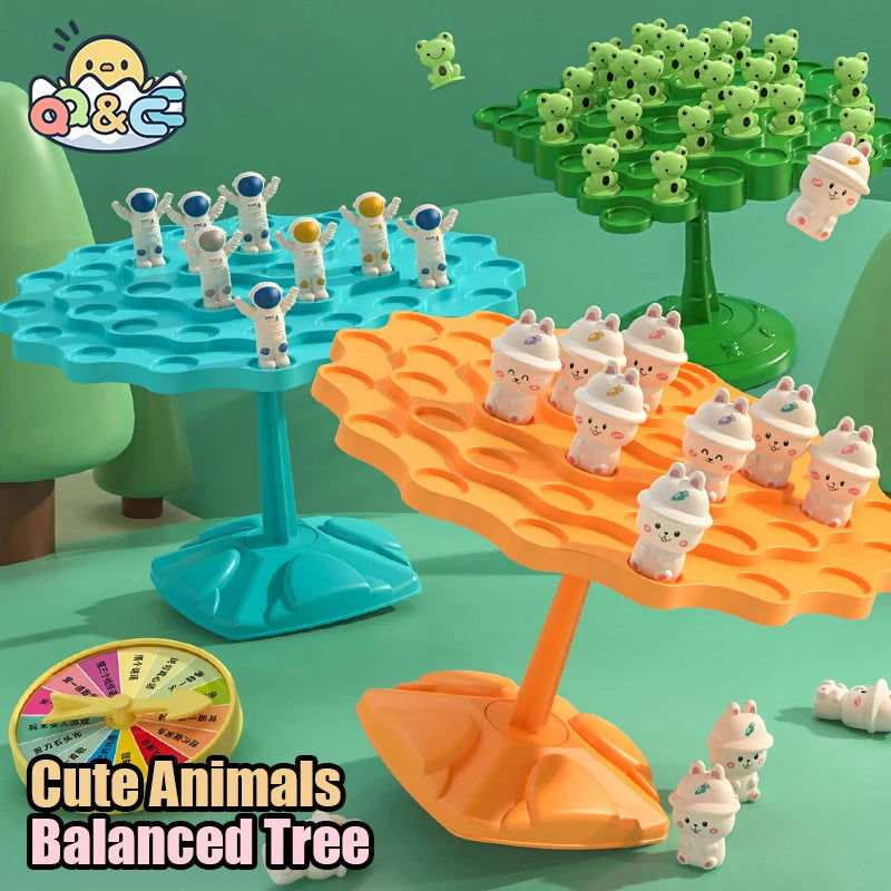 Fun Frog Balance Tree Children Montessori Math Toys Balancing Board Game Parent-child Interaction Tabletop Balance Game Toy Gift - Slobuy