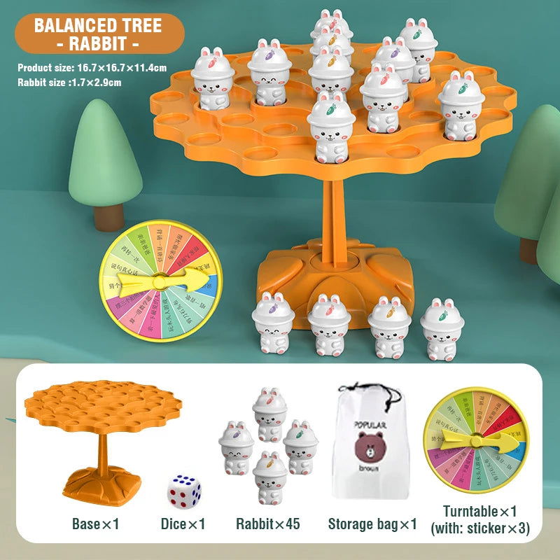 Fun Frog Balance Tree Children Montessori Math Toys Balancing Board Game Parent-child Interaction Tabletop Balance Game Toy Gift - Slobuy