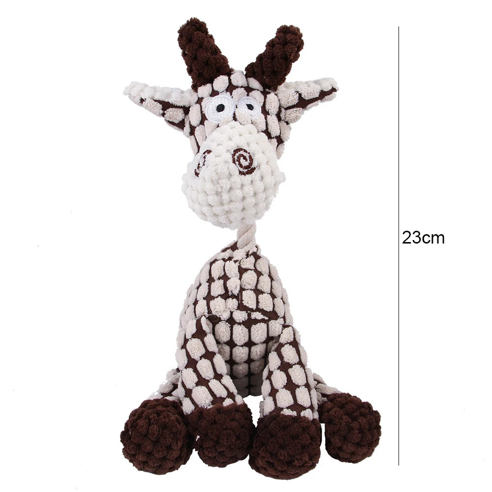 Fun Pet Toy Donkey Shape Corduroy Chew Toy For Dogs Puppy Squeaker Squeaky Plush Bone Molar Dog Toy Pet Training Dog Accessories - Slobuy