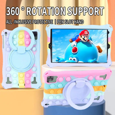 Funda Para 10.1" Universal Silicone Tablet Case 10 10.1 inch Android Tablet PC Shockproof Stand Cover Cases 25*16CM/9.84x6.3inch - Slobuy