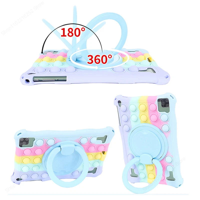 Funda Para 10.1" Universal Silicone Tablet Case 10 10.1 inch Android Tablet PC Shockproof Stand Cover Cases 25*16CM/9.84x6.3inch - Slobuy