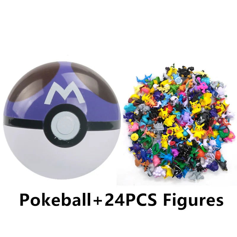 Funny Joy Pokemoning Toys 7Cm Elf Ball 2-3cm Anime Action PokeBall Figures Monster Toy Model Dolls Children Christmas Gift - Slobuy