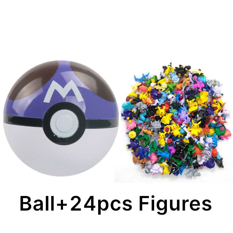 Funny Joy Pokemoning Toys 7Cm Elf Ball 2-3cm Anime Action PokeBall Figures Monster Toy Model Dolls Children Christmas Gift - Slobuy