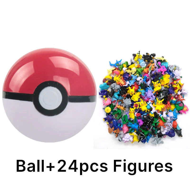 Funny Joy Pokemoning Toys 7Cm Elf Ball 2-3cm Anime Action PokeBall Figures Monster Toy Model Dolls Children Christmas Gift - Slobuy