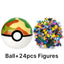 Funny Joy Pokemoning Toys 7Cm Elf Ball 2-3cm Anime Action PokeBall Figures Monster Toy Model Dolls Children Christmas Gift - Slobuy