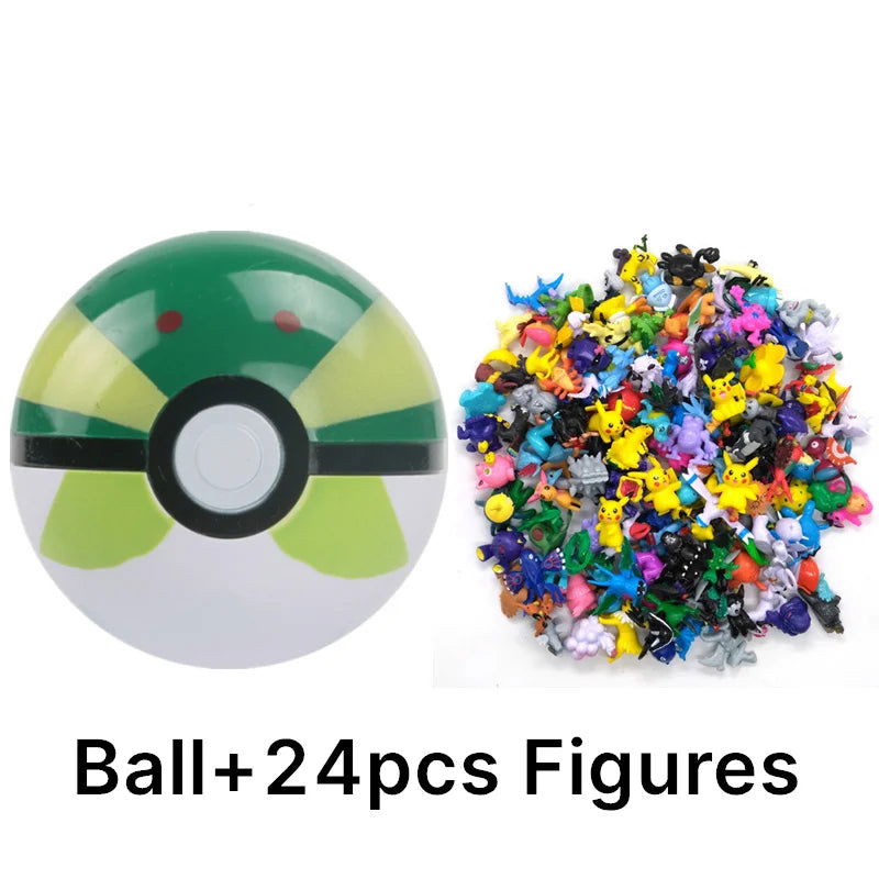Funny Joy Pokemoning Toys 7Cm Elf Ball 2-3cm Anime Action PokeBall Figures Monster Toy Model Dolls Children Christmas Gift - Slobuy