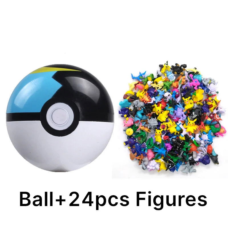 Funny Joy Pokemoning Toys 7Cm Elf Ball 2-3cm Anime Action PokeBall Figures Monster Toy Model Dolls Children Christmas Gift - Slobuy