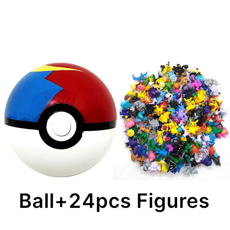 Funny Joy Pokemoning Toys 7Cm Elf Ball 2-3cm Anime Action PokeBall Figures Monster Toy Model Dolls Children Christmas Gift - Slobuy