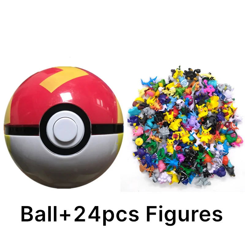 Funny Joy Pokemoning Toys 7Cm Elf Ball 2-3cm Anime Action PokeBall Figures Monster Toy Model Dolls Children Christmas Gift - Slobuy